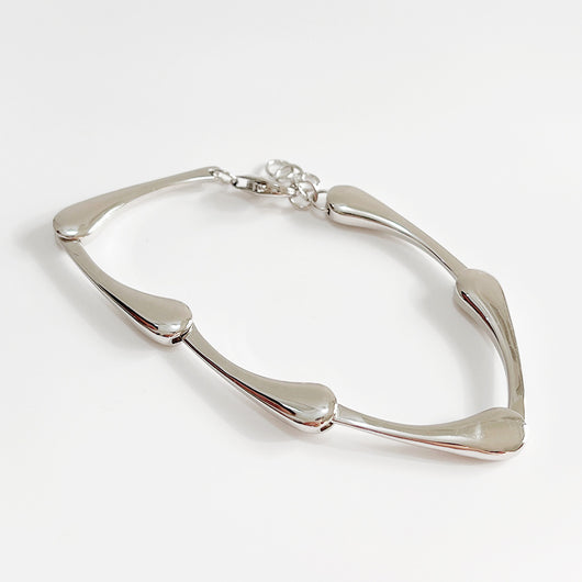 Pulsera de Plata 925 Gota de Agua Minimalista Geométrica - Image 6