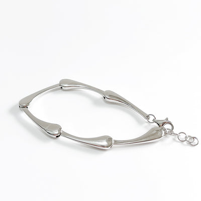 Pulsera de Plata 925 Gota de Agua Minimalista Geométrica - Image 7