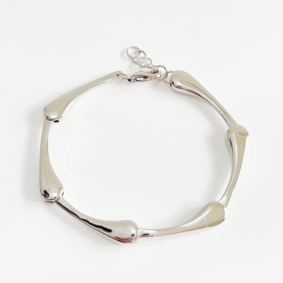Pulsera de Plata 925 Gota de Agua Minimalista Geométrica - Image 11