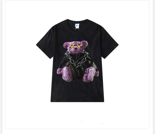 Camiseta Unisex Retro Japonés Oversized Cuello Redondo Manga Corta