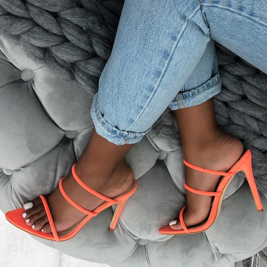 Sandalias de Tacón Stiletto Fluorescente para Verano - Image 6