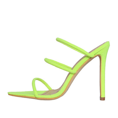 Sandalias de Tacón Stiletto Fluorescente para Verano - Image 8