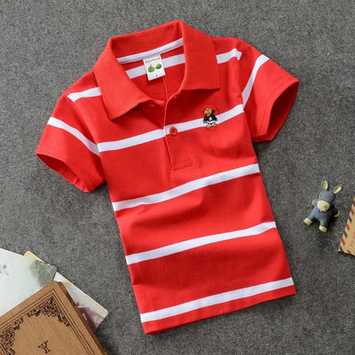 Polo Infantil de Algodón con Rayas y Cuello - Confort Premium - Image 20