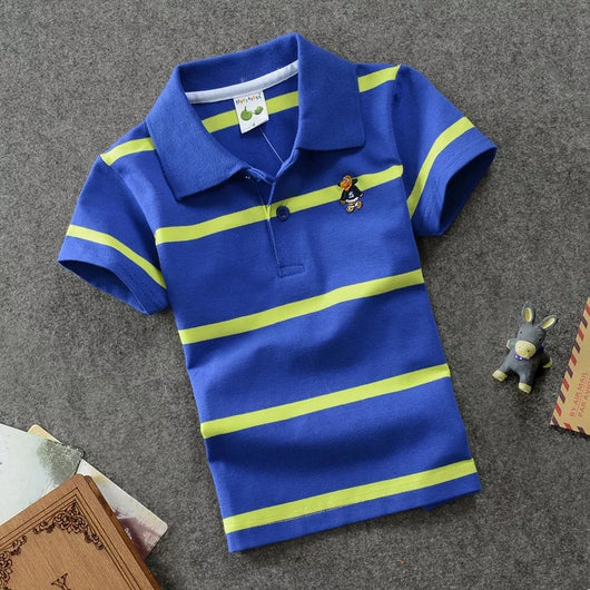 Polo Infantil de Algodón con Rayas y Cuello - Confort Premium - Image 19