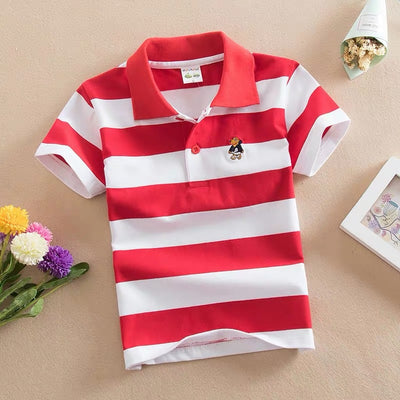 Polo Infantil de Algodón con Rayas y Cuello - Confort Premium - Image 21
