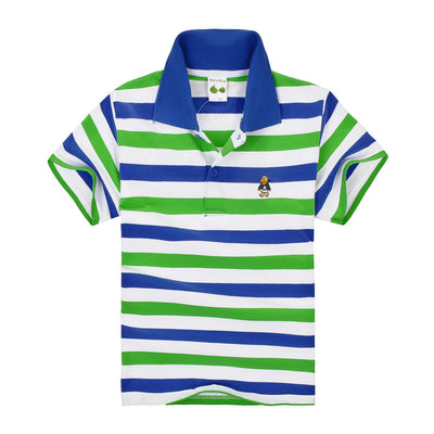 Polo Infantil de Algodón con Rayas y Cuello - Confort Premium - Image 38