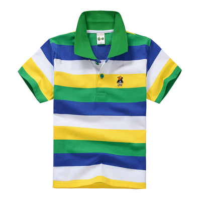 Polo Infantil de Algodón con Rayas y Cuello - Confort Premium - Image 7