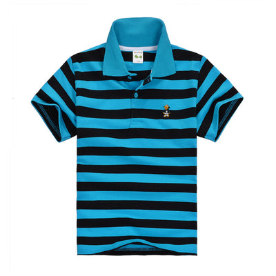 Polo Infantil de Algodón con Rayas y Cuello Solapa - Image 27