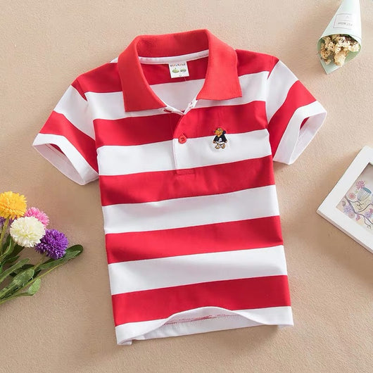 Polo Infantil de Algodón con Rayas y Cuello - CUHK - Image 19