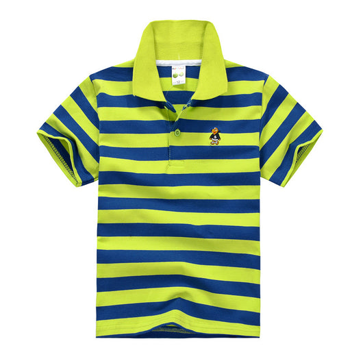 Polo Infantil de Algodón con Rayas y Cuello - CUHK - Image 23