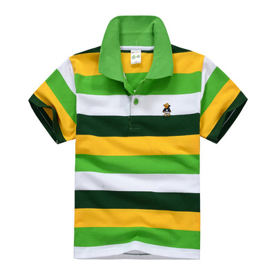 Polo Infantil de Algodón con Rayas y Cuello - CUHK - Image 38