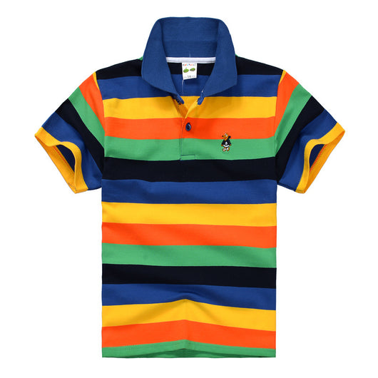 Polo Infantil de Algodón con Rayas y Cuello - CUHK - Image 9