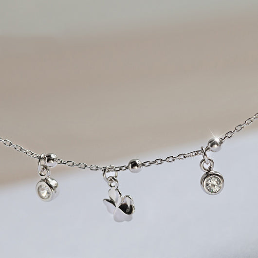 Pulsera de Tobillo Trébol de Cuatro Hojas en Plata Esterlina - Image 12