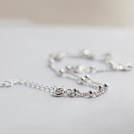 Pulsera de Tobillo Trébol de Cuatro Hojas en Plata Esterlina - Image 4