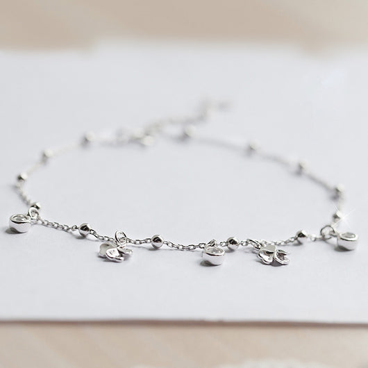 Pulsera de Tobillo Trébol de Cuatro Hojas en Plata Esterlina - Image 5