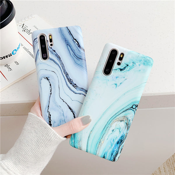 Funda de Teléfono Mármol Coral Degradado con Acabado Frosted