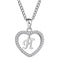 26-letter zircon heart necklace26-letter zircon heart necklace Plateado H