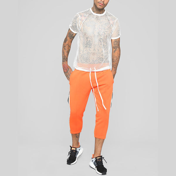 Playera Hombre Mesh Transpirable Cuello Redondo Manga Corta