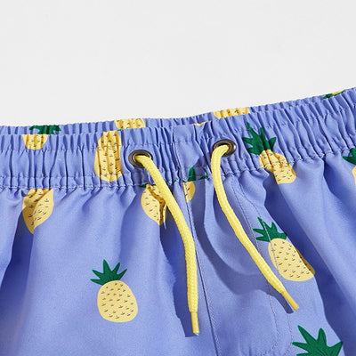 Shorts Deportivos Casuales con Estampado de Frutas y Malla Triangular - Image 10