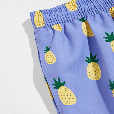 Shorts Deportivos Casuales con Estampado de Frutas y Malla Triangular - Image 3