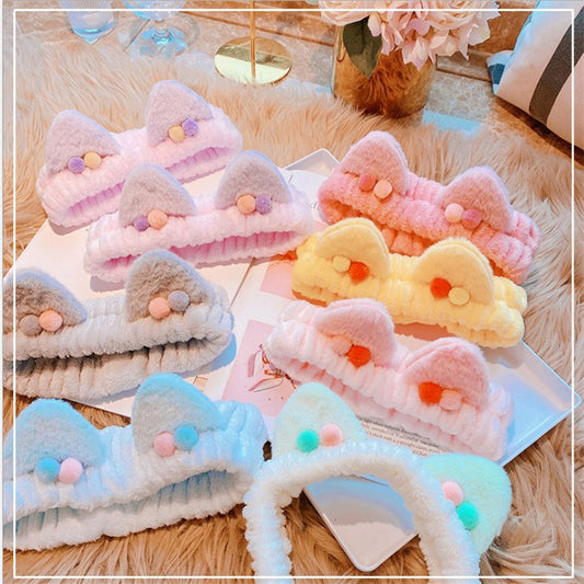 Diadema Orejas de Gato 3D Acolchada para Limpieza Facial y Maquillaje