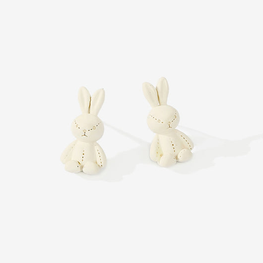 Aretes de Plata Conejito Aguja - Diseño Minimalista Verano Mujer - Image 5
