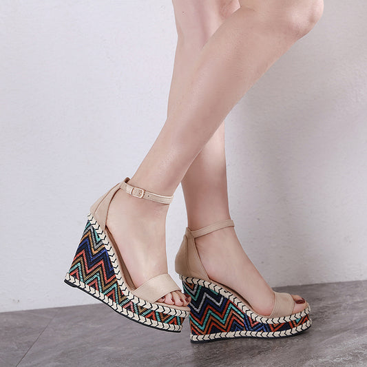 Sandalias Plataforma Mujer Estilo Coreano Verano Zapatos Tipo Muffin