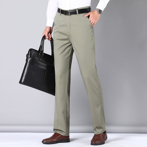 Pantalones Casuales de Algodón para Hombre - Corte Recto y Cómodo