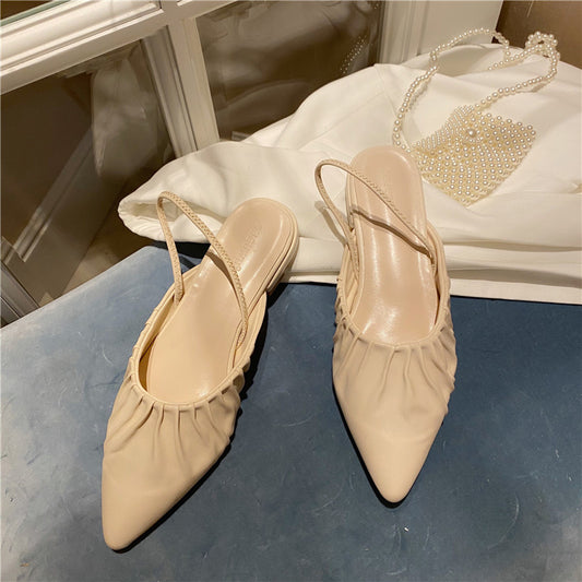 Sandalias Puntiagudas con Hebilla Minimalista de Diseño Elegante