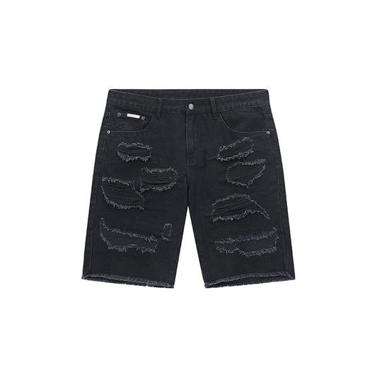 Shorts Denim Lavado Suelto Tide Casual Versátil Cinco Puntos