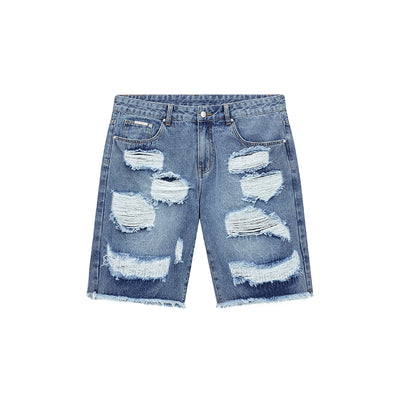 Shorts Denim Lavado Suelto Tide Casual Versátil Cinco Puntos - Image 2