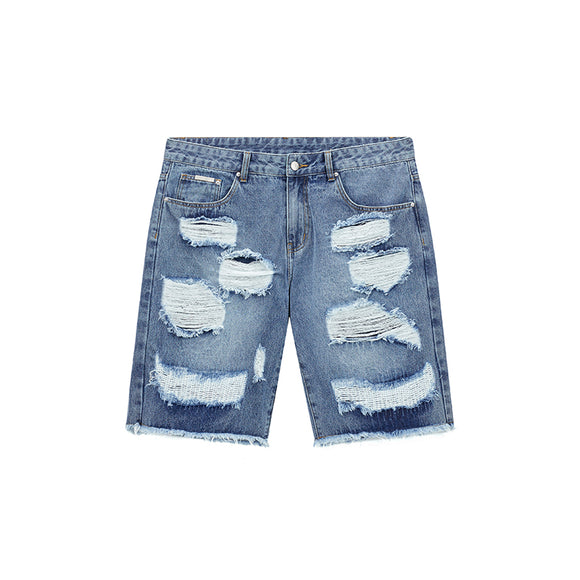 Loose Washed Denim Shorts Versatile Casual Five-Point