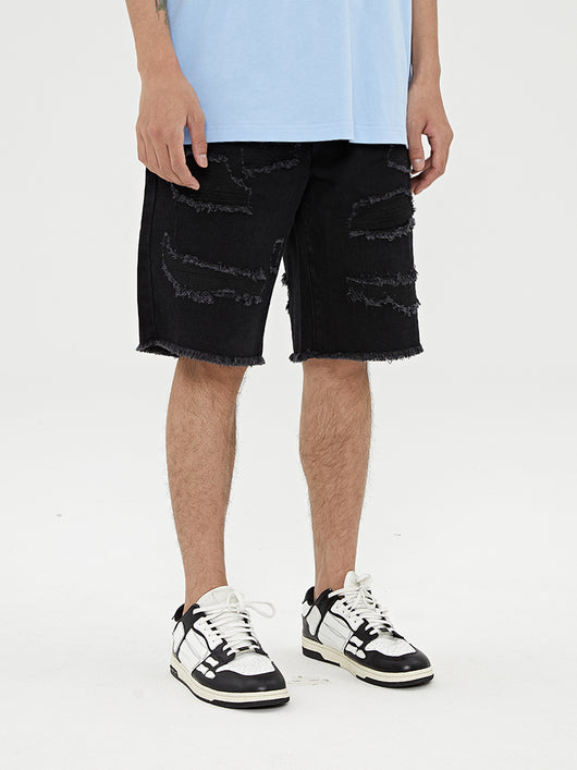 Shorts Denim Lavado Suelto Tide Casual Versátil Cinco Puntos - Image 4
