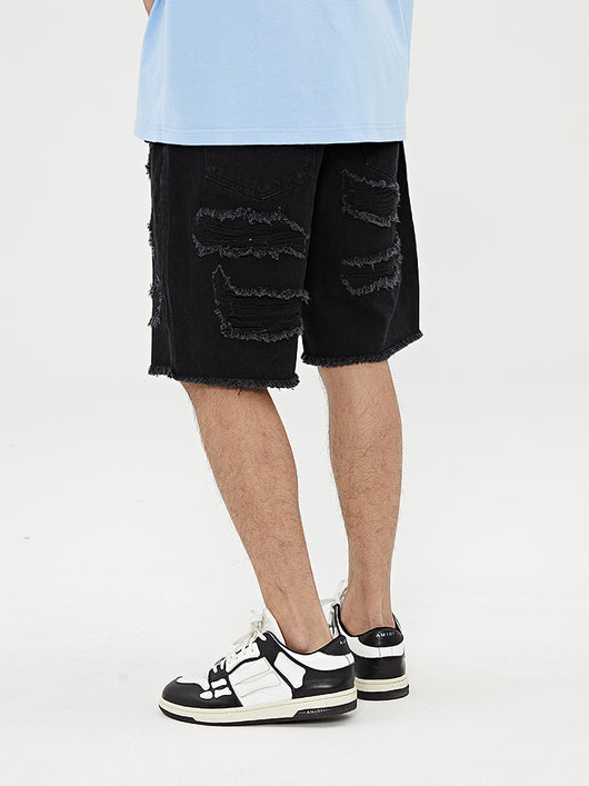 Shorts Denim Lavado Suelto Tide Casual Versátil Cinco Puntos - Image 5
