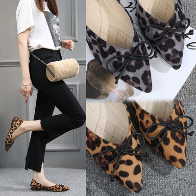 Zapatos Planos Mujer Patrón Leopardo - Bailarinas Punta Fina Ante Deslizable - Image 10
