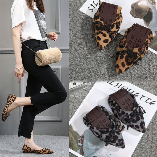 Zapatos Planos Mujer Patrón Leopardo - Bailarinas Punta Fina Ante Deslizable - Image 12