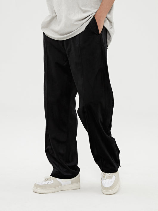 Pantalones de Terciopelo con Cierre Lateral - Corte Micro Acampanado Casual Urbano - Image 5
