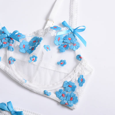 Conjunto de Lencería Floral 3D - Diseño Bordado Verano - Image 22