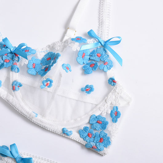 Conjunto de Lencería Floral 3D - Diseño Bordado Verano - Image 22