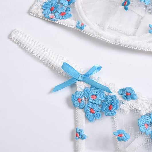 Conjunto de Lencería Floral 3D - Diseño Bordado Verano - Image 24