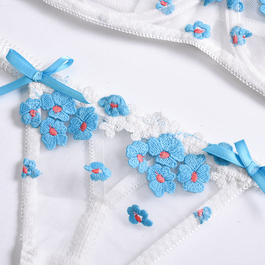 Conjunto de Lencería Floral 3D - Diseño Bordado Verano - Image 25