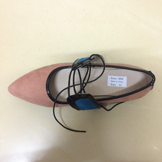 Zapatos Bajos con Terciopelo a Juego y Cierre de Cordones - Image 2