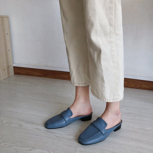 Mocasines Planos para Mujer - Pantuflas Cómodas de Punta Cubierta - Image 9