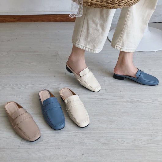 Mocasines Planos para Mujer - Pantuflas Cómodas de Punta Cubierta - Image 11