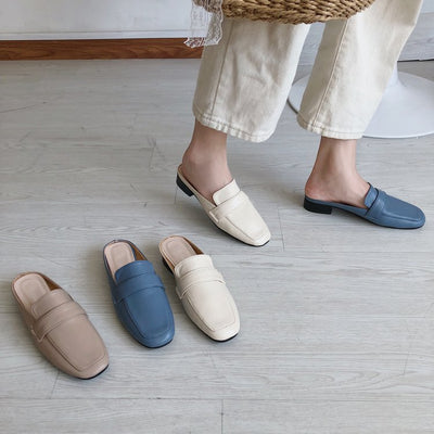 Mocasines Planos para Mujer - Pantuflas Cómodas de Punta Cubierta - Image 4