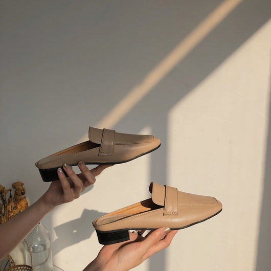 Mocasines Planos para Mujer - Pantuflas Cómodas de Punta Cubierta - Image 5