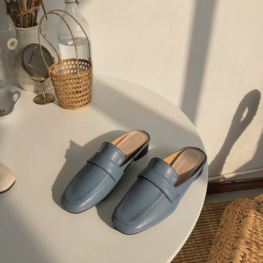 Mocasines Planos para Mujer - Pantuflas Cómodas de Punta Cubierta - Image 6