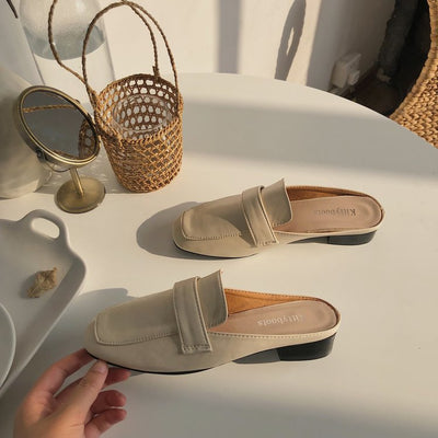 Mocasines Planos para Mujer - Pantuflas Cómodas de Punta Cubierta - Image 7