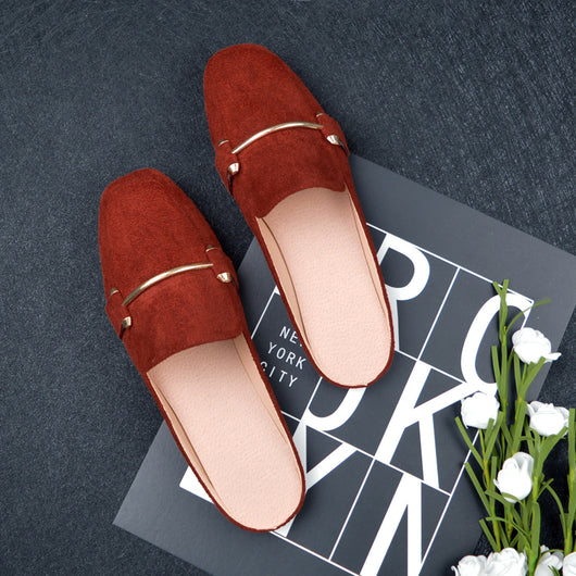 Pantuflas Baotou de Suela Plana para Mujer - Comodidad Casual - Image 13
