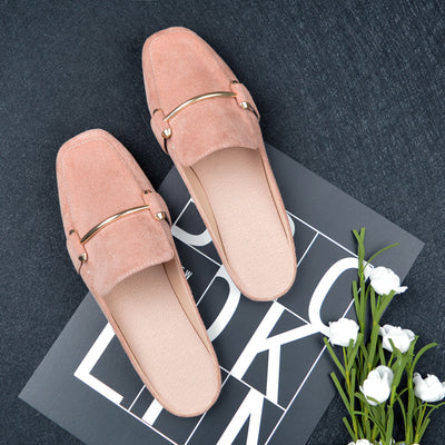 Pantuflas Baotou de Suela Plana para Mujer - Comodidad Casual - Image 8